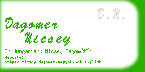 dagomer micsey business card